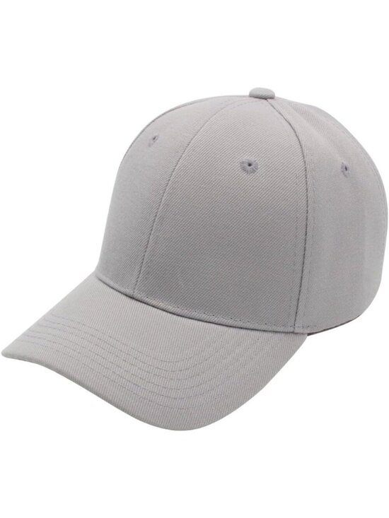 Unisex Light Grey Classic Adjustable Plain Hat Hand Wash Imported Baseball Cap